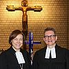 Haben den Gottesdienst gestaltet: Präses Annette Kurschus (links) und Professorin Isolde Karle. Foto: EKvW