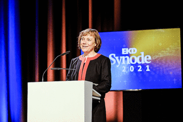 Annette Kurschus ist neue Ratsvorsitzende der EKD. Foto: EKD Jens Schulze