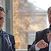 Franz Müntefering (Bundesminister a.D., rechts) diskutiert mit Kai Gehring (MdB, Bündnis 90/Die GRÜNEN). Foto: EKvW