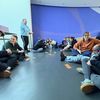 Gemeinsames Abschlussmahl mit Reflexion bei der 3. TheoConnect in Haus Villigst.