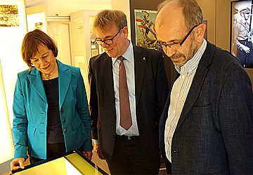 Manfred Rekowski, Annette Kurschus und Dietmar Arends. Foto: EKvW
