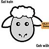 Sei kein Schaf! Grafik: KG Frömern