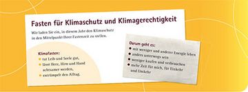 Die Fastenbroschüre ist ab sofort erhältlich.