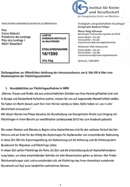 Stellungnahme Hohmann Anhoerung Innenausschuss 06.05.14