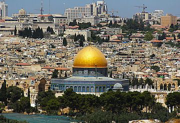 Blick auf Jerusalem mit dem Felsendom. Foto: Public Domain