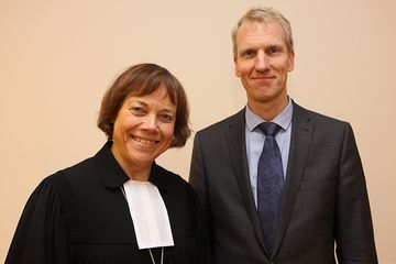 Präses Annette Kurschus und Dr. Hans-Tjabert Conring.
