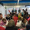 Syrische Einwanderer am Flughafen von Fiumicino Foto: MH